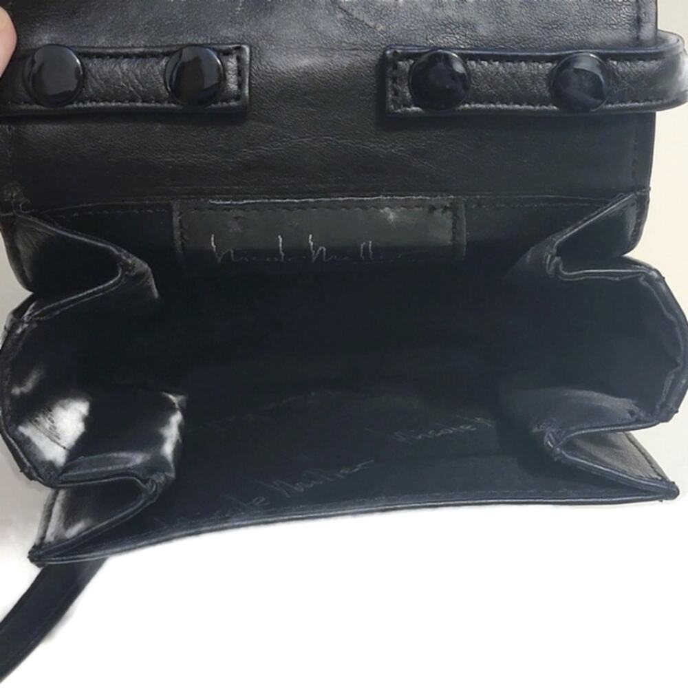 Nicole Miller Black Faux Fur Small Shoulder Bag Pochette OS - Picture 8 of 11